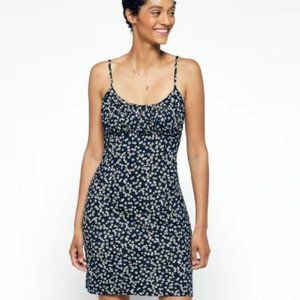 Floral brushed knit dress